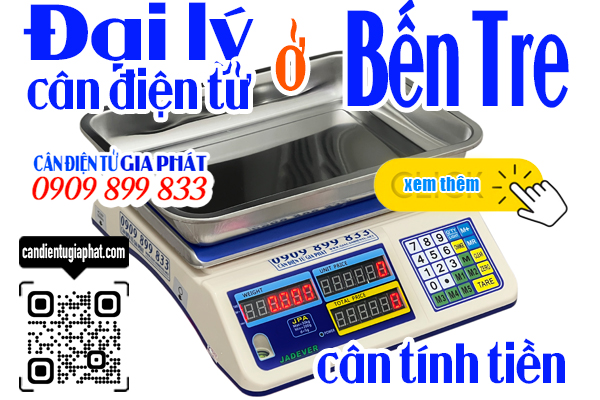 Đại lý cân điện tử Bến Tre - cân tính tiền 30kg