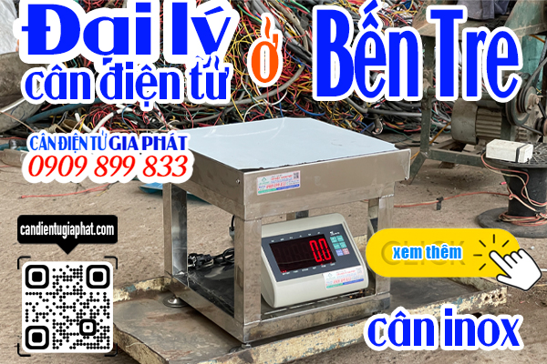 Đại lý cân điện tử Bến Tre - cân điện tử inox 100kg 200kg 300kg 500kg