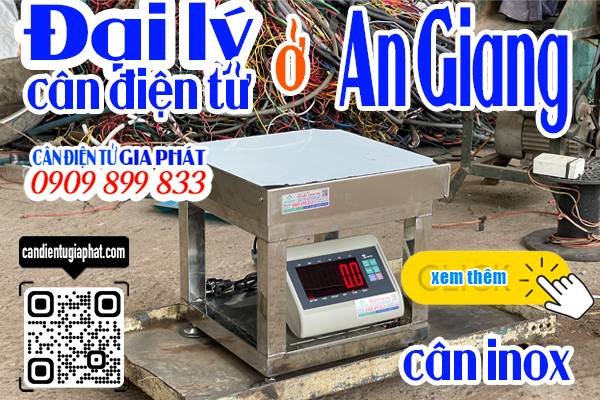 Đại lý cân điện tử An Giang - cân điện tử inox 100kg 200kg 300kg 500kg