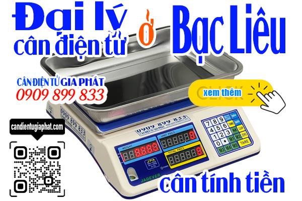 Đại lý cân điện tử Bạc Liêu - cân tính tiền 30kg