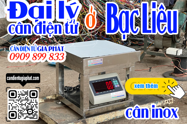 Đại lý cân điện tử Bạc Liêu - cân điện tử inox 100kg 200kg 300kg 500kg