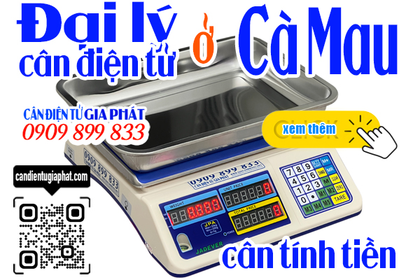 Đại lý cân điện tử Cà Mau - cân tính tiền 30kg