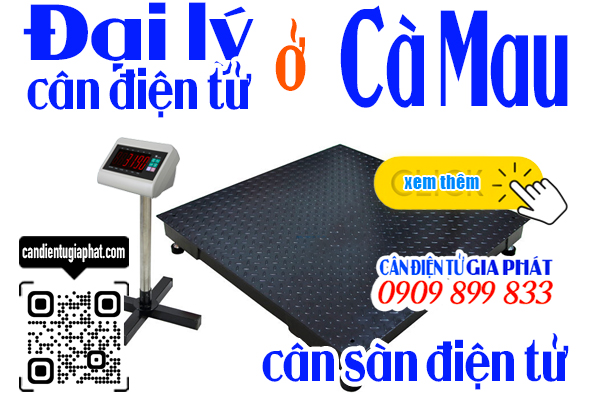 Đại lý cân điện tử ở Cà Mau - cân sàn 1 tấn 2 tấn 3 tấn 5 tấn