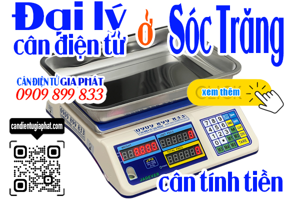Đại lý cân điện tử Sóc Trăng - cân tính tiền 30kg