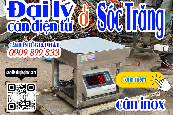 Đại lý cân điện tử Sóc Trăng - cân điện tử inox 100kg 200kg 300kg 500kg