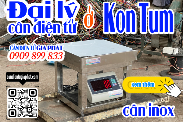 Đại lý cân điện tử Kon Tum - cân điện tử inox 100kg 200kg 300kg 500kg