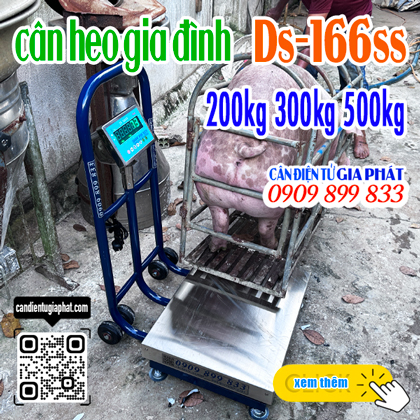 Cân điện tử cân heo 200kg 300kg 500kg DS-166SS chốt số & chống nước