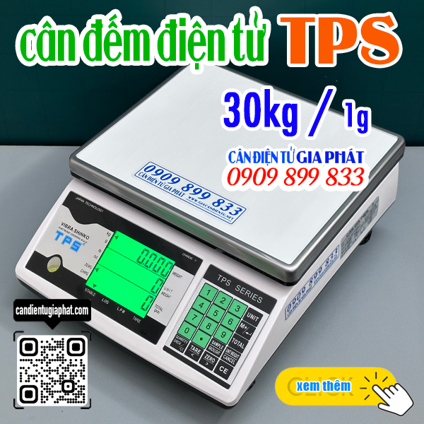 Cân đếm điện tử TPS 3kg 6kg 15kg 30kg - CÂN ĐIỆN TỬ GIA PHÁT
