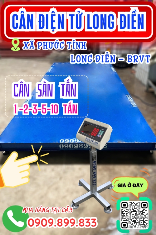Cân điện tử ở Phước Tỉnh Long Điền BRVT - cân sàn