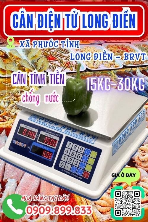 Cân điện tử ở Phước Tỉnh Long Điền BRVT - cân tính tiền