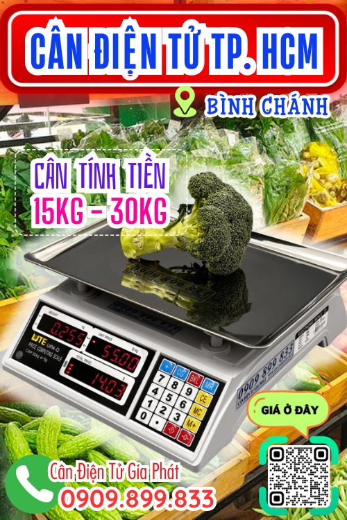 Cân điện tử ở Bình Chánh TP.HCM - cân tính tiền 15kg 30kg