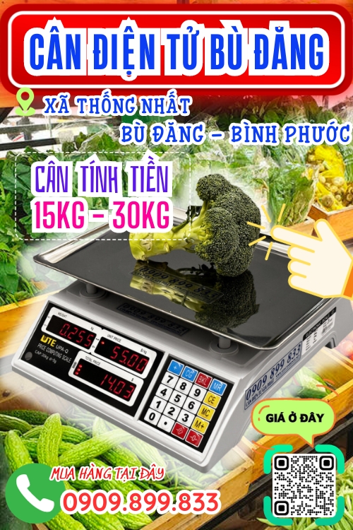 Cân điện tử ở Thống Nhất Bù Đăng Bình Phước - cân tính tiền 15kg 30kg