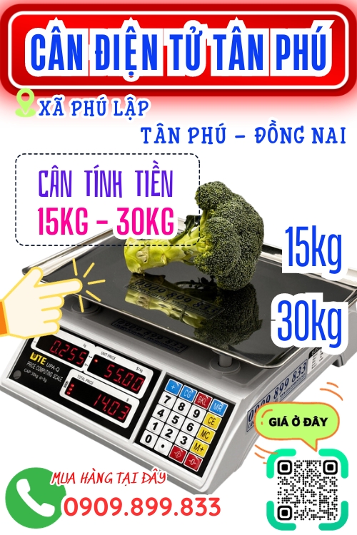 Cân điện tử ở Phú Lập Tân Phú Đồng Nai - cân tính tiền