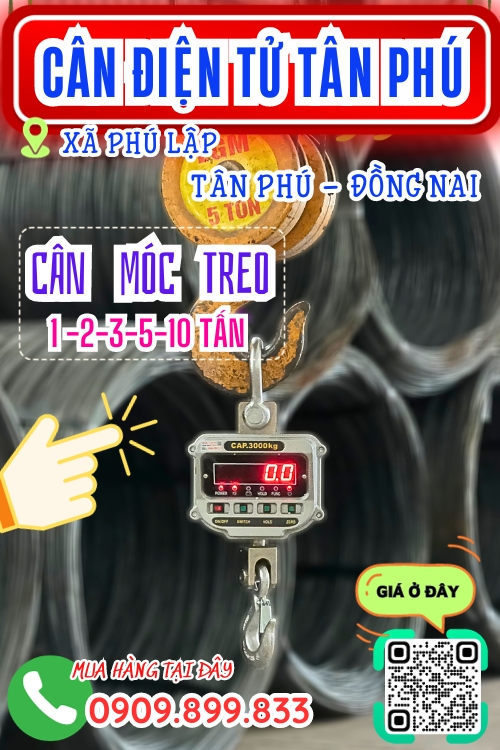 Cân điện tử ở Phú Lập Tân Phú Đồng Nai - cân treo 