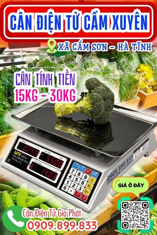 Cân điện tử ở Cẩm Sơn Cẩm Xuyên Hà Tĩnh - cân tính tiền