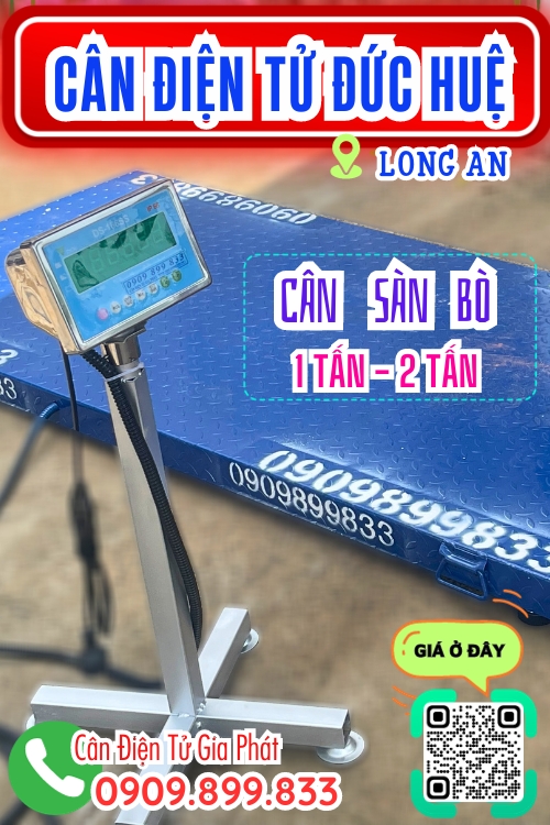 Cân điện tử ở Đức Huệ Long An - cân sàn điện tử cân bò