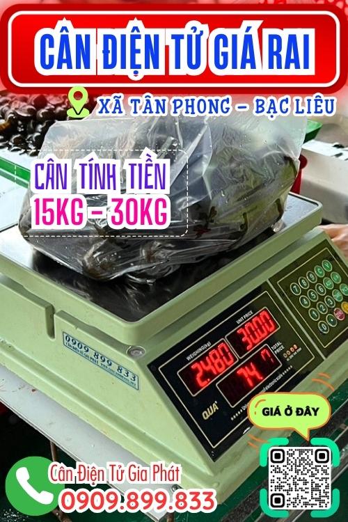 Cân điện tử ở Tân Phong Giá Rai Bạc Liêu - cân tính tiền