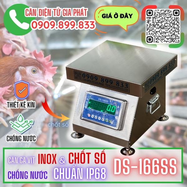 Cân gà vịt DS-166SS 200kg 300kg chốt số & INOX chống nước chuẩn IP68