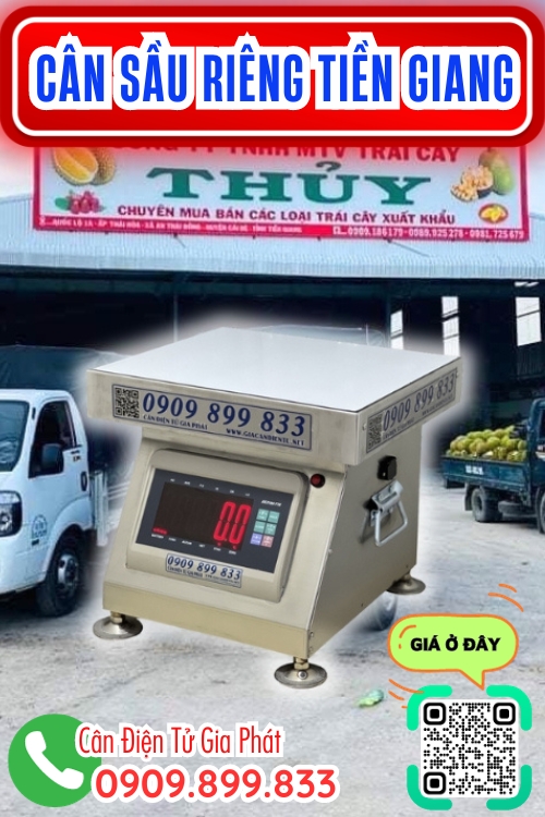 Cân điện tử cân sầu riêng 100kg 200kg 300kg ở Tiền Giang - vựa sầu riêng Thủy