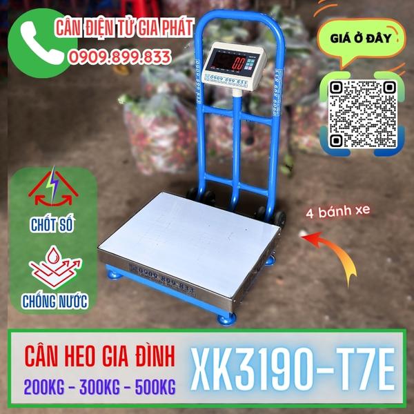 Cân heo điện tử T7E 200kg 300kg 500kg chốt số & có bánh xe