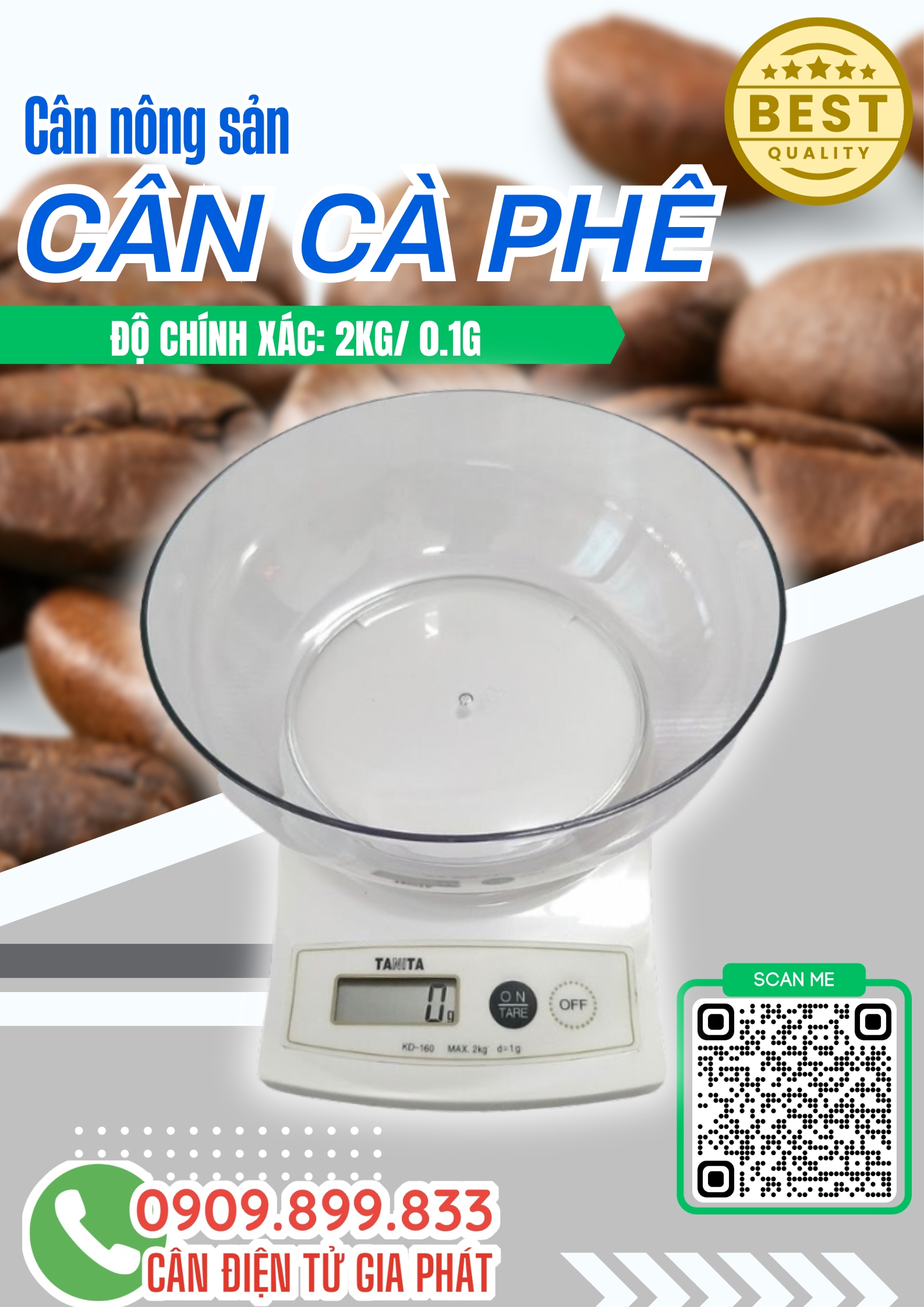 Cân điện tử cân cà phê ở ĐakLak - cân 2kg